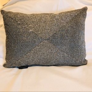 Cynthia Rowley beaded and silver throw pillow